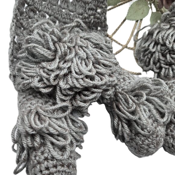 Grey Poodle Breed Puppy Dog Scarf Crochet Handmade byBren - Picture 3 of 5